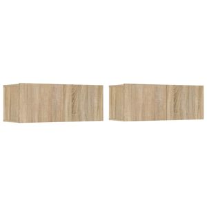 vidaXL TV-sein&auml;kaapit 2 kpl Sonoma-tammi 80x30x30 cm tekninen puu
