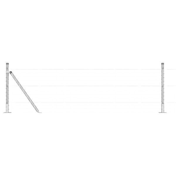 vidaXL Aitalatu Muut 52 pcs Harmaa Koko_v_3,2 x 3,2 x 50 cm Teräs