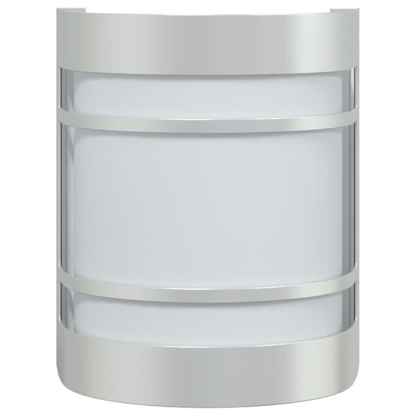 vidaXL Ulkoseinävalot 2 kpl hopea ruostumaton teräs