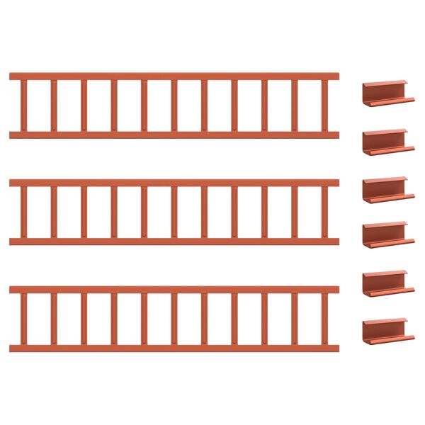 vidaXL Katto lumivahti Punainen 300 x 2,5 x 20 cm Ter&auml;s