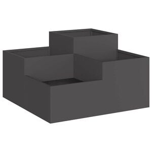 vidaXL Puutarha ruukku Musta 80 x 80 x 48 cm Ter&auml;s