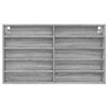 vidaXL Vitriinikaappi harmaa Sonoma 100x15x58 cm tekninen puu