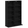 vidaXL CD-kaappi 2 kpl Musta tammi 33 x 23,5 x 97,5 cm Tekninen puu
