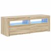 vidaXL TV-taso LED-valoilla Sonoma-tammi 120x35x40 cm