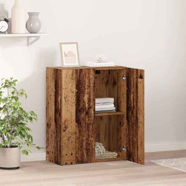 vidaXL Toimistokaappi Musta tammi. 70 x 32 x 77.5 cm Tekninen puu