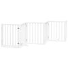 vidaXL Koiraportti kokoontaittuva 12 paneelia valk. 600 cm poppelipuu