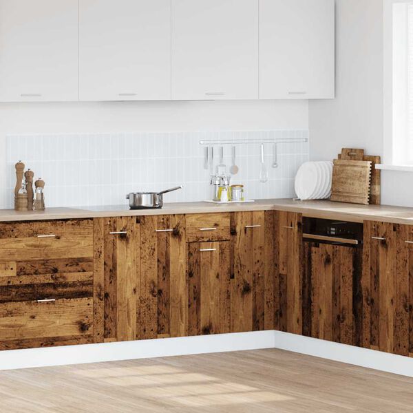 vidaXL Laatikkokaappi alaosassa "Lyon" vanha puu 40x46x81,5 cm tekninen puu