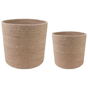 vidaXL Kasviruukku Setti 2 kpl Luonnollinen &Oslash; 28 x 28 cm