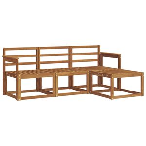 vidaXL Ulkosohvakokoelma 4 pcs Luonnollinen