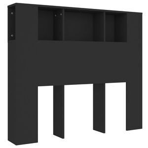 vidaXL S&auml;ngynp&auml;&auml;ty s&auml;ilytystilalla musta 120x18,5x102,5 cm
