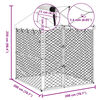 vidaXL Koiran ulkohäkki katolla hopea 2x2x2,5 m galvanoitu teräs