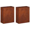 vidaXL Puutarha ruukku 2 kpl Ruosteinen 40 x 20 x 50 cm