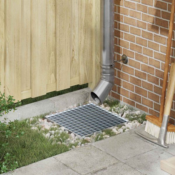 vidaXL Ritil&auml; Hopea 40 x 40 x 2 cm Kuuma-dipatut galvanisoitu ter&auml;s