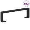 vidaXL Huonekalujalat 12 kpl Musta 341 x 40,5 x 100 mm Rauta