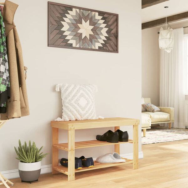 vidaXL Kenk&auml;teline 3 kerrosta 70x27,5x45 cm bambu