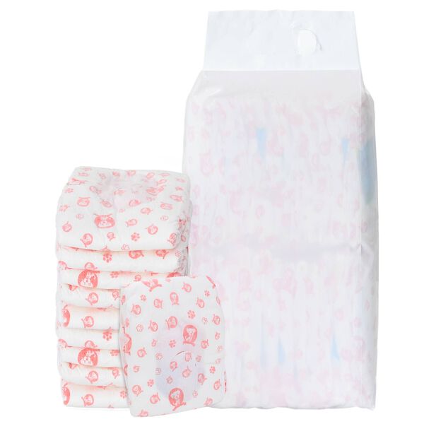 vidaXL Kertak&auml;ytt&ouml;inen Naispuolinen Koiran Vaippa 30 pcs Valkoinen M