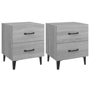 vidaXL Y&ouml;p&ouml;yd&auml;t 2 kpl harmaa Sonoma 40x35x47,5 cm