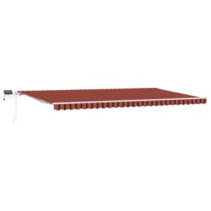 vidaXL Vedett&auml;v&auml; markiisi Oranssi ja ruskea 600 &times; 300 cm
