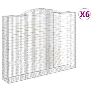 vidaXL Kaarevat kivikorit 6 kpl 300x50x220/240 cm galvanoitu rauta