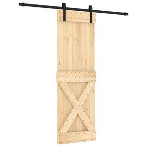 vidaXL Liukuovi 70 x 210 cm Massiivinen m&auml;nty (k&auml;sittelem&auml;t&ouml;n)