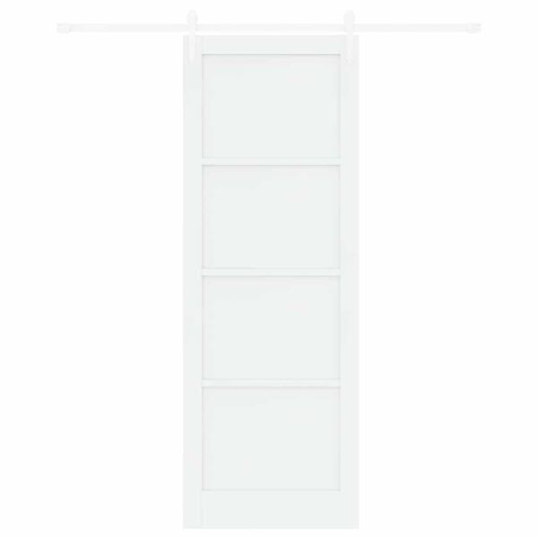 vidaXL Liukuovi ORKDAL Valkoinen 83 x 232 cm Massiivinen m&auml;nty