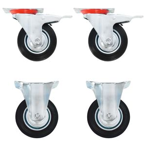 vidaXL Rullapy&ouml;r&auml;t 4 kpl 100 mm