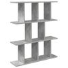 vidaXL Sein&auml;hylly Betoninharmaa 80 x 20 x 96 cm Tekninen puu