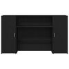 vidaXL Vastaanottopöytä musta tammi 180x50x103,5 cm tekopuu