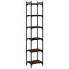 vidaXL Kirjahylly 6 kerrosta ruskea tammi 40x30x188 cm tekninen puu