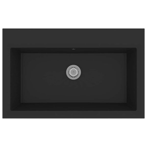 vidaXL Keittiöallas Musta 79 x 50 x 31 cm Graniitti