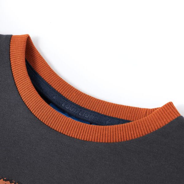 Lasten pitkähihainen T-paita antrasiitti 116