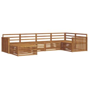 vidaXL Ulkosohvakokoelma 6 pcs Luonnollinen Tihe&auml; akasiapuu