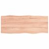 vidaXL P&ouml;yt&auml;levy v.ruskea 100x40x2 cm k&auml;sitelty t&auml;ystammi el&auml;v&auml; reuna