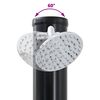 vidaXL Ulkoilma-aurinkosuihku Musta 217 cm PVC ja alumiini