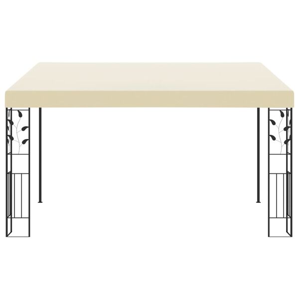 vidaXL Seinään kiinnitettävä huvimaja 4x3x2,5 m kerma