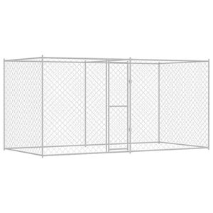 vidaXL Koiranh&auml;kki Hopea 400 x 200 x 200 cm Galvanoitu ter&auml;s