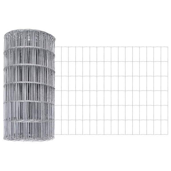 vidaXL Euroaita Hopea 0.8 x 10 m Kuumasinkitty rauta