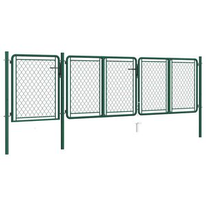 vidaXL Puutarhan portti ter&auml;s 400x75 cm vihre&auml;