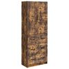 vidaXL Kaappisarja 2 pcs Savutammi 66 x 34,5 x 87 cm Tekninen puu