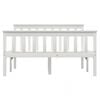 vidaXL S&auml;ngynrunko valkoinen t&auml;ysi m&auml;nty 120x200 cm