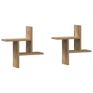 vidaXL Kasvitelineet 2 kpl artesaani tammi 38x12x38 cm tekninen puu