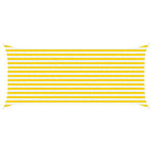 vidaXL Aurinkosuojapurje Keltainen ja valkoinen 4,5 x 2 m