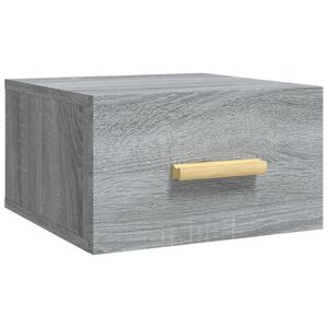 vidaXL Sein&auml;kiinnitett&auml;v&auml; y&ouml;p&ouml;yt&auml; harmaa Sonoma 35x35x20 cm