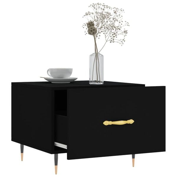 vidaXL Sohvap&ouml;yt&auml; musta 50x50x40 cm tekninen puu