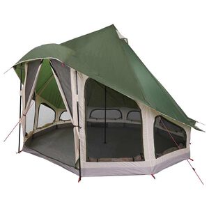 vidaXL Tipi-teltta katolla Vihre&auml; 404 x 370 x 270 cm taffeta