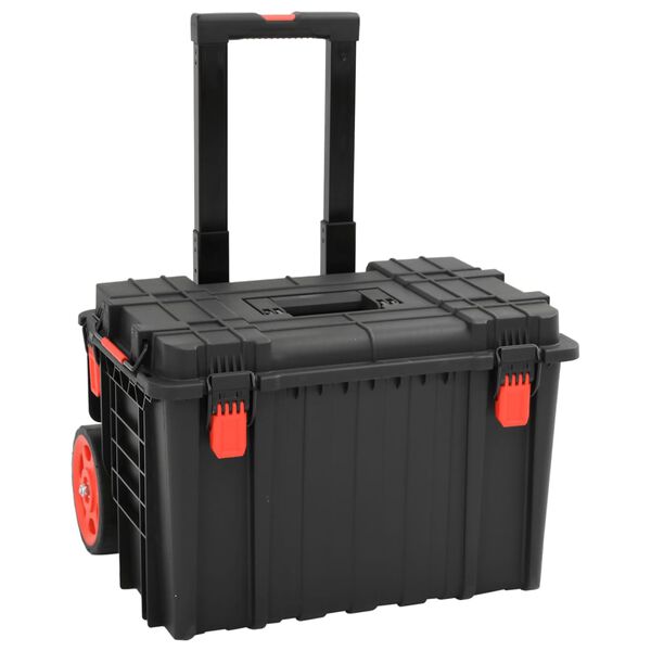 vidaXL Kannettava Flight Case Musta 56,5x45,5x48 cm PP