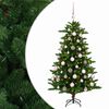 vidaXL Muovinen joulukuusi koristeilla 120 cm 150 LEDi&auml;