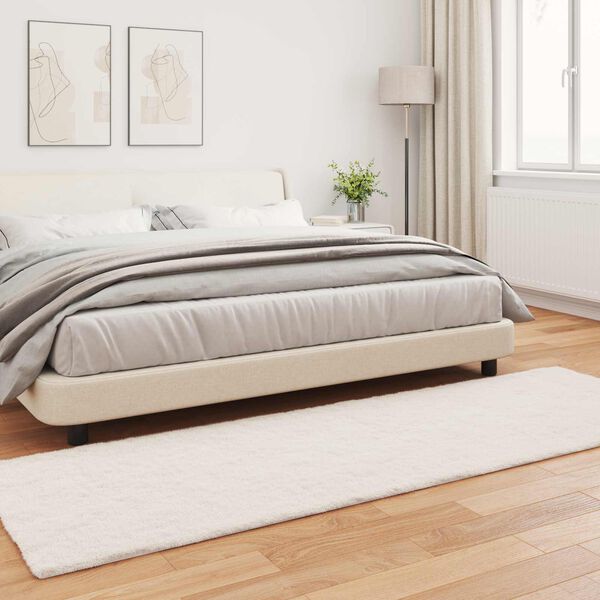 vidaXL Keinotekoinen Kanin Turkis Matto Olite Kerma 80 x 250 cm