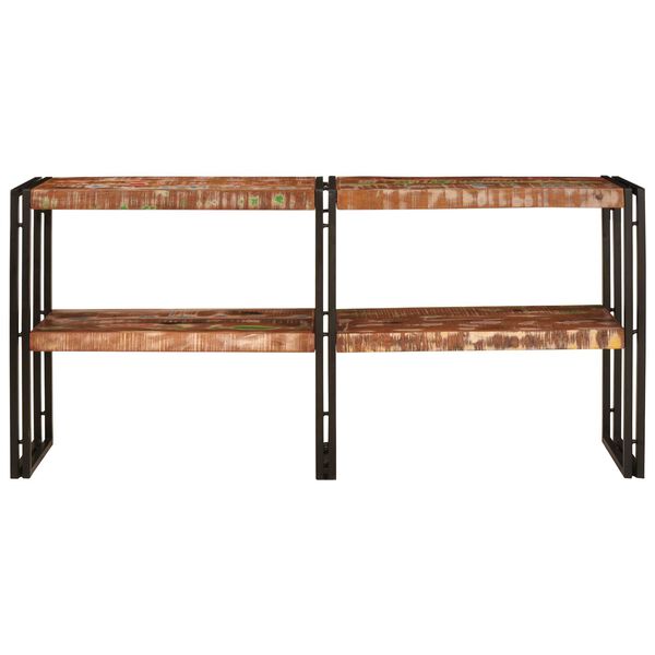 vidaXL Konsolipöytä hyllyllä Monivärinen Kierrätetty massiivinen puu