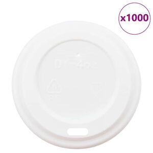vidaXL Paperi Kahvikuppi Kannet &Oslash;60 mm 4oz 1000 kpl Valkoinen Muovi